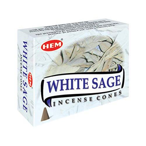  인센스스틱 White sage cones pack of 12 ,10 cones Each Total 120 cones -HEM INCENSE