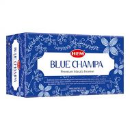 인센스스틱 HEM Blue Champa Natural Masala Cleansing Incense Sticks - 12 Packets (15g Each)