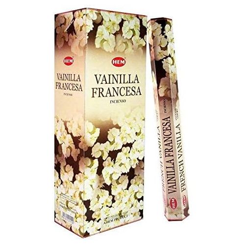  인센스스틱 HEM Freanch Vainilla Incense Sticks Agarbatti Indian Natural Fragrance 20x6Box