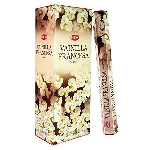  인센스스틱 HEM Freanch Vainilla Incense Sticks Agarbatti Indian Natural Fragrance 20x6Box