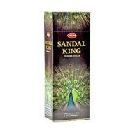 인센스스틱 Sandal King - Box of Six 20 Stick Tubes, 120 Sticks Total - HEM Incense