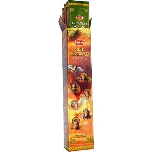 인센스스틱 Seven Archangels (Siete Arcangels) - 35 Gram Box, 7 Difference Incense - HEM Incense Imported from India