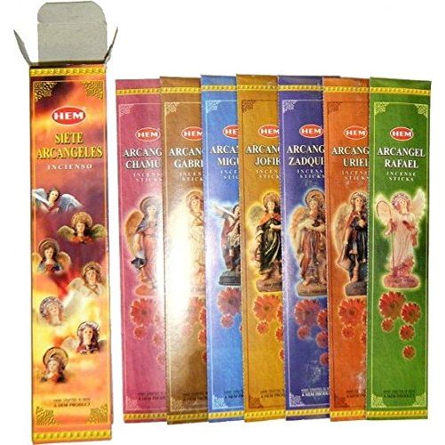  인센스스틱 Seven Archangels (Siete Arcangels) - 35 Gram Box, 7 Difference Incense - HEM Incense Imported from India