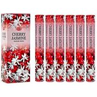 인센스스틱 1 X Cherry Jasmine - Box of Six 20 Stick Tubes, 120 Sticks Total - HEM Incense