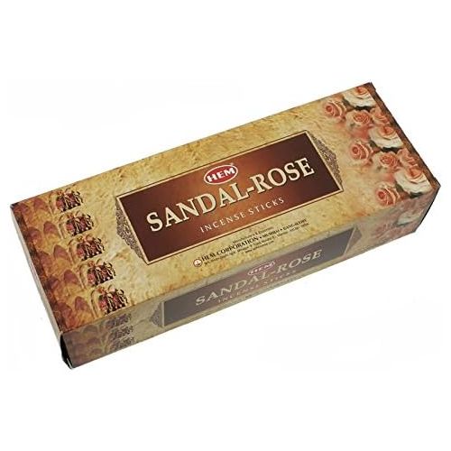  인센스스틱 HEM SANDAL-ROSE INCENSE STICKS Box Of 6 Pack(20 Sticks Each)