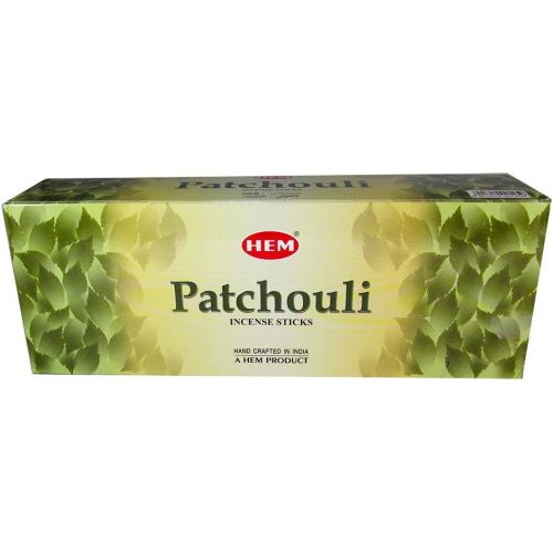  인센스스틱 Hem Patchouli Agarbatti Pack of 12 Incense Sticks Boxes, 20gms Each, Traditionally Handrolled in India Aeromatic Natural Fragrance for Prayers, Meditation, Yoga, Relaxation, Peace,