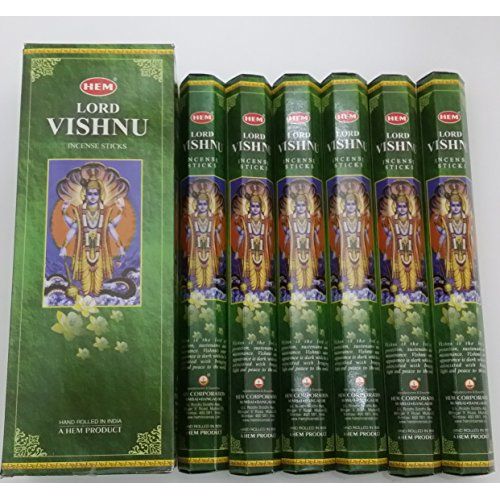  인센스스틱 Hem Lord Vishnu Hexa Incense Stick, 6packs X 20 Sticks= 120 Sticks