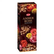 인센스스틱 Hem Amber Rose Incense Sticks(9.3 cm X 6.0 cm X 25.5cm, Black )