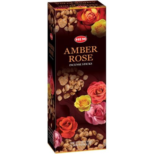  인센스스틱 Hem Amber Rose Incense Sticks(9.3 cm X 6.0 cm X 25.5cm, Black )