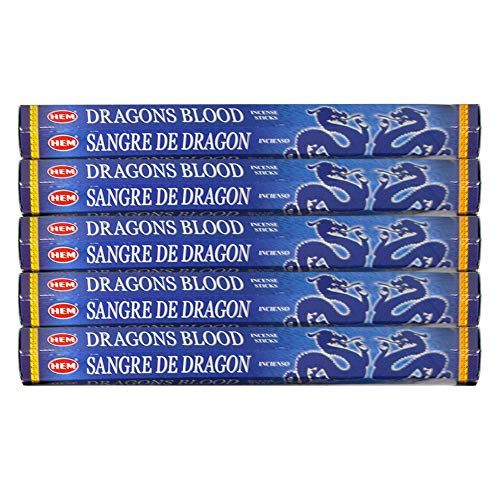  인센스스틱 HEM Dragons Blood Blue 100 Incense Sticks (5 X 20 Stick Packs)