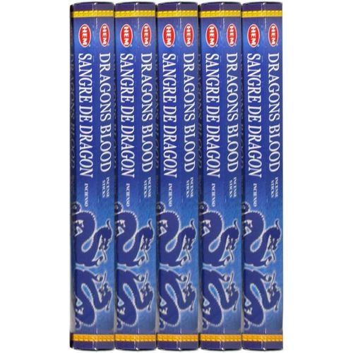  인센스스틱 HEM Dragons Blood Blue 100 Incense Sticks (5 X 20 Stick Packs)