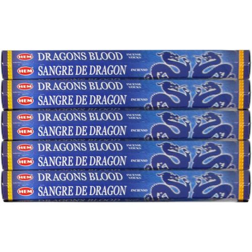  인센스스틱 HEM Dragons Blood Blue 100 Incense Sticks (5 X 20 Stick Packs)