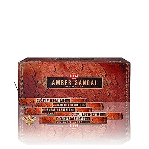  인센스스틱 HEM Amber Sandal 100 Incense Sticks (5 x 20 stick packs)