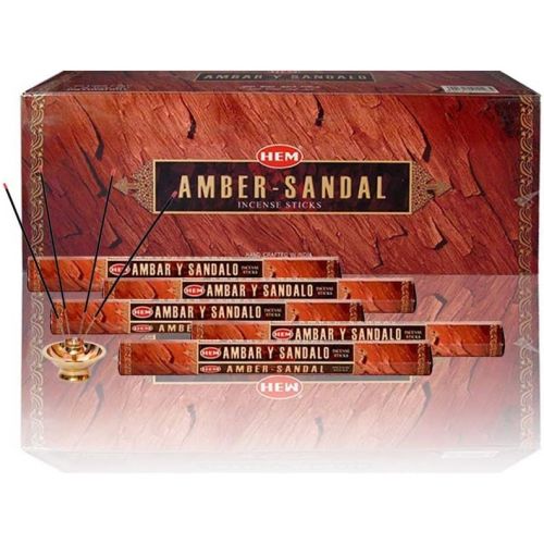  인센스스틱 HEM Amber Sandal 100 Incense Sticks (5 x 20 stick packs)