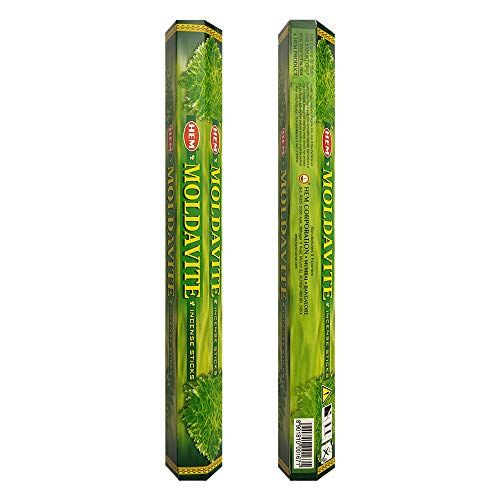  인센스스틱 HEM Moldavite Incense Sticks Agarbatti Masala - Pack of 20 Sticks Tube, Traditionally Handrolled Quality Indian Incense for Healing Meditation Yoga Relaxation Prayer Peace