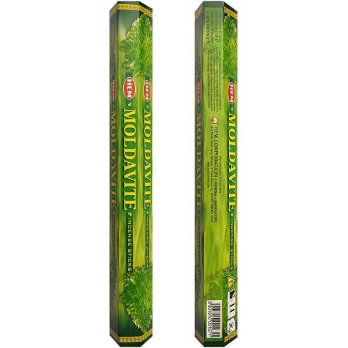  인센스스틱 HEM Moldavite Incense Sticks Agarbatti Masala - Pack of 20 Sticks Tube, Traditionally Handrolled Quality Indian Incense for Healing Meditation Yoga Relaxation Prayer Peace