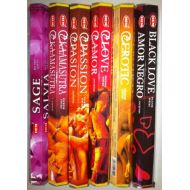인센스스틱 HEM Incense Sticks Love Set of 6 Boxes X 20 Grams, Total 120 Gm Warm & Sensual