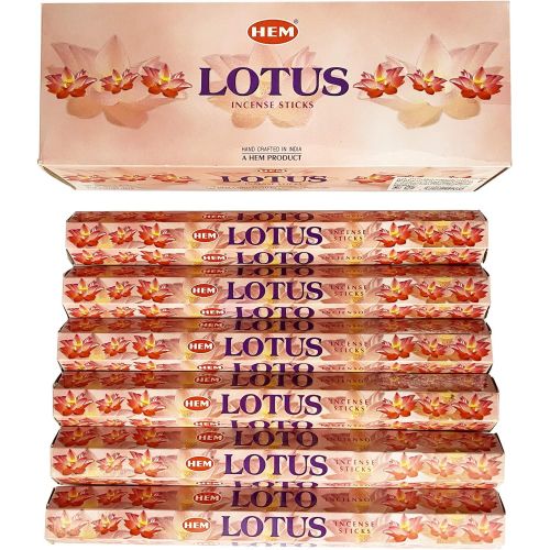 인센스스틱 Lotus - Box of Six 20 Stick Tubes - HEM Incense