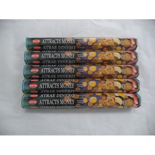  인센스스틱 HEM Attracts Money 100 Incense Sticks (5 x 20 stick packs)