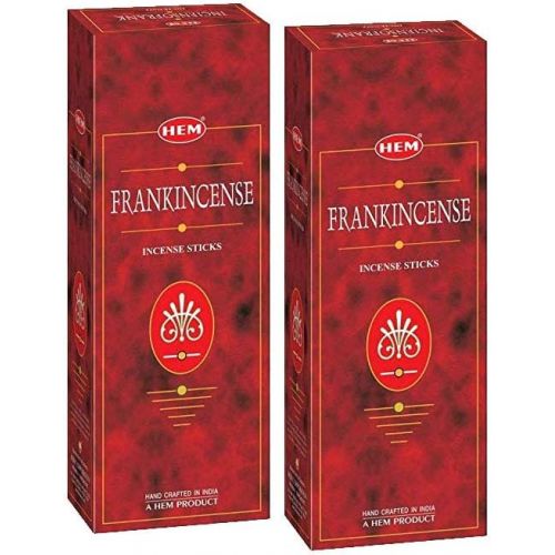  인센스스틱 Frankincense - Box of Six 20 Sticks Tubes, 120 Sticks(2 BOX) Total 240 STICKS- HEM Incense From India