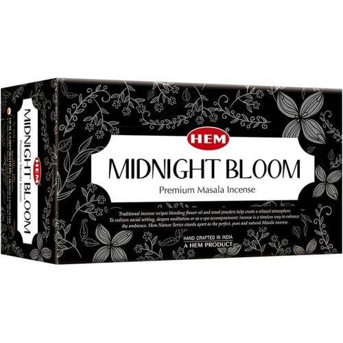  인센스스틱 HEM Midnight Bloom Natural Masala Relaxing Incense Sticks - 12 Packets (15g Each)
