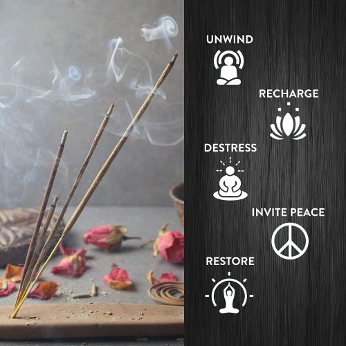  인센스스틱 HEM Midnight Bloom Natural Masala Relaxing Incense Sticks - 12 Packets (15g Each)