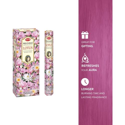  인센스스틱 Hem Precious Lotus Incense - 120 Sticks