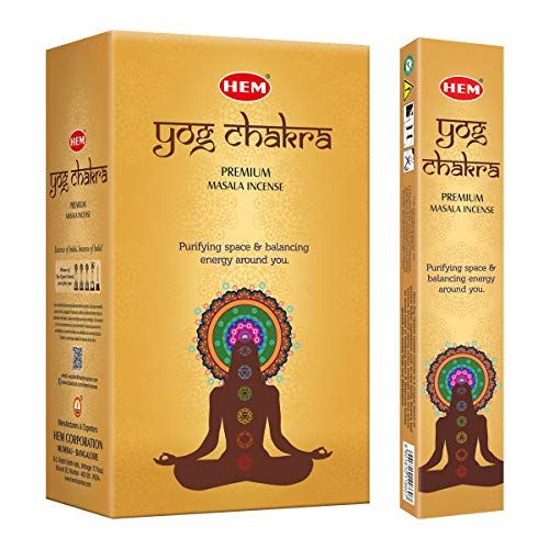  인센스스틱 HEM YOG Chakra Masala Incense Sticks, Pack of 12