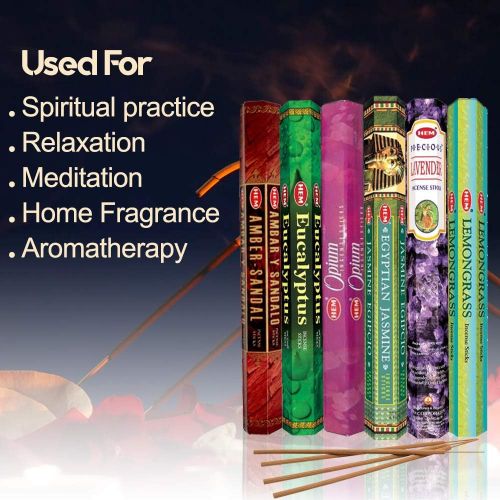  인센스스틱 HEM Incense Sticks Best Sellers 6 Boxes X 20 Grams, Variety Pack, Total 120 Gm Pack Of 2