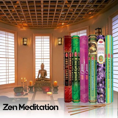  인센스스틱 HEM Incense Sticks Best Sellers 6 Boxes X 20 Grams, Variety Pack, Total 120 Gm Pack Of 2