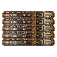 인센스스틱 HEM Pure House Incense Sticks Agarbatti Masala - Pack of 5 Tubes, 20 Sticks Each Box, Total 100 Sticks - Quality Incense Hand Rolled in India for Healing Meditation Yoga Relaxation