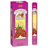 인센스스틱 HEM Strawberry Incense Sticks - Pack of 6 (20 sticks each) - For Meditation and Aromatherapy