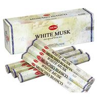인센스스틱 Hem White Musk Incense Sticks Six-pack (~20 Sticks Per Pack) Box
