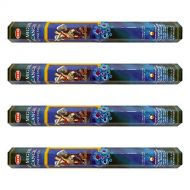 인센스스틱 HEM San Miguel Incense Sticks Agarbatti Masala - Pack of 4 Tubes, 20 Sticks Each Box, Total 80 Sticks - Quality Incense Hand Rolled in India for Healing Meditation Yoga Relaxation