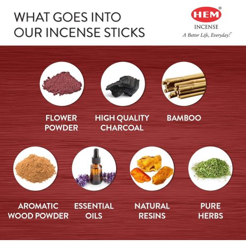  인센스스틱 HEM Champa Masala Incense Sticks - Pack of 6 (120 Count, 301g)
