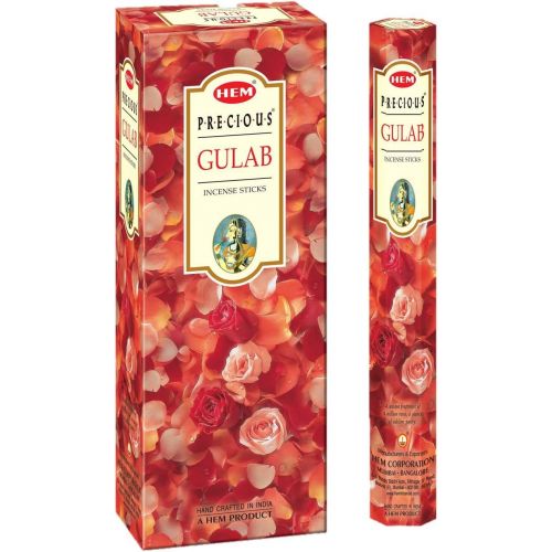  인센스스틱 Hem Precious Incense Sticks, Gulab (Rose), 120 Count