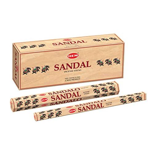  인센스스틱 HEM Sandal Incense Sticks - Pack of 6 - 120 Count - 301g