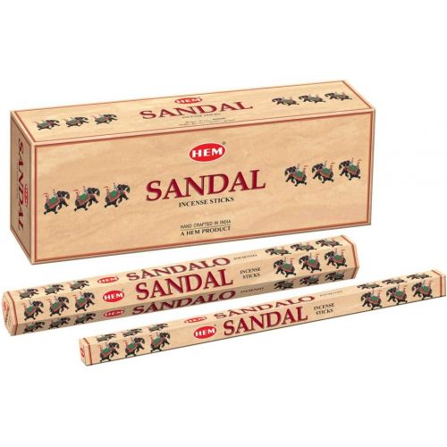  인센스스틱 HEM Sandal Incense Sticks - Pack of 6 - 120 Count - 301g