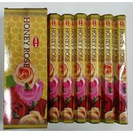 인센스스틱 HEM Honey Rose Hexa Incense Stick, 6packs X 20 Sticks= 120 Sticks