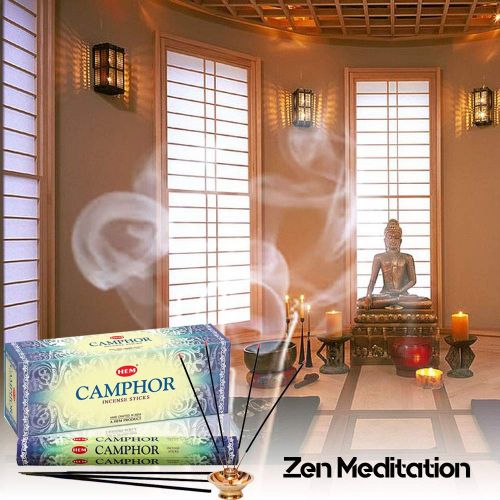  인센스스틱 Camphor - Box of Six 20 Stick Tubes - Hem Incense (Standard Version)