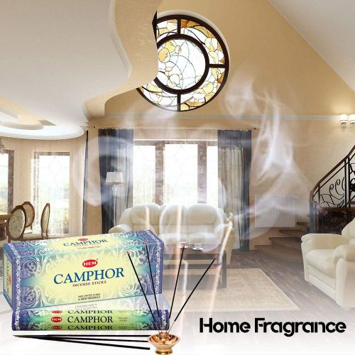  인센스스틱 Camphor - Box of Six 20 Stick Tubes - Hem Incense (Standard Version)