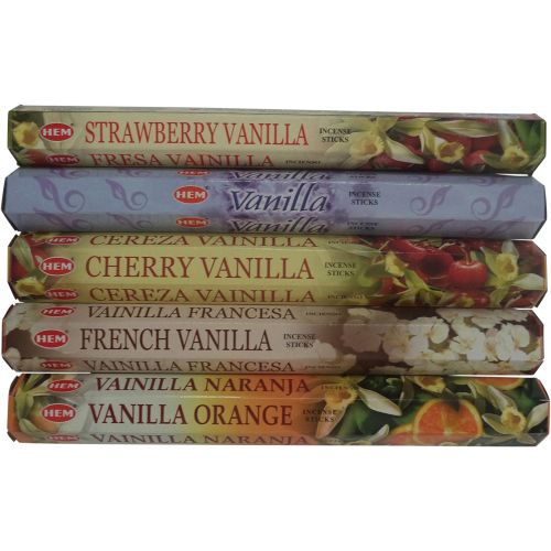  인센스스틱 HEM Vanilla Incense Sticks, 100 count, 5-Pack (20/pack)