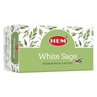 인센스스틱 HEM White Sage Natural Masala Cleansing Incense Sticks - 12 Packets (15g Each)