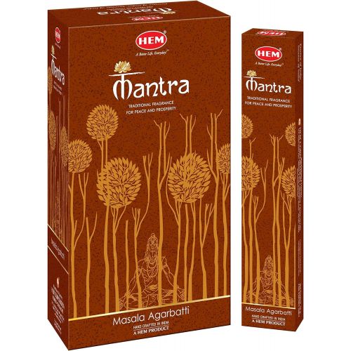  인센스스틱 HEM Mantra Masala Incense Sticks - Masala Agarbatti Sticks - Pack of 12