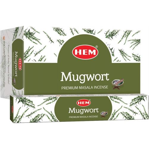  인센스스틱 HEM Mugwort Natural Masala Relaxing Incense Sticks - 12 Packets (15g Each)