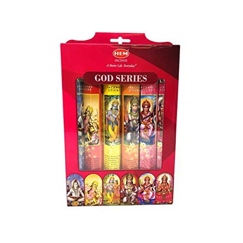  인센스스틱 Hem Indian God Series Incense Sticks Variety Combo #1 6 x 20 = 120 Total