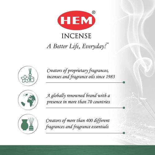  인센스스틱 HEM Aromatherapy Gift Set for Cleansing & Meditation Incense Sticks - Pack of 6 (20 Sticks Each)