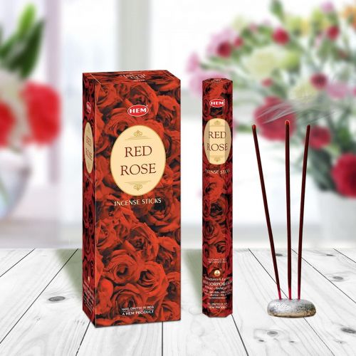  인센스스틱 HEM Red Rose Incense Sticks - Pack of 6 (120 count, 301g)