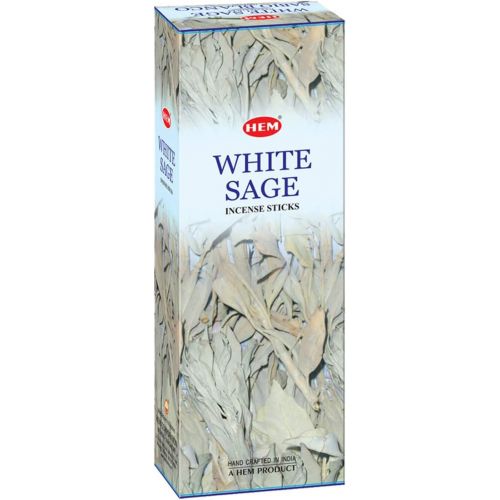  인센스스틱 HEM White Sage Tubes Incense, 20g, Box of Six