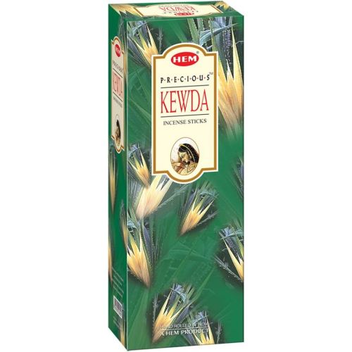  인센스스틱 HEM 6 Pack 20 Stick Precious Kewda - Box of Six 20 Stick Tubes, 120 Sticks Total - Hem Incense